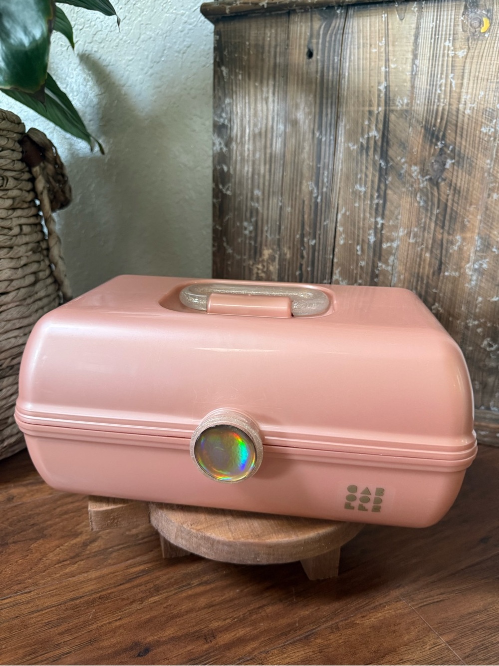 Caboodles On The Go Girl Rose Gold Metallic Makeup Case W/Mirror Ultra Exclusive